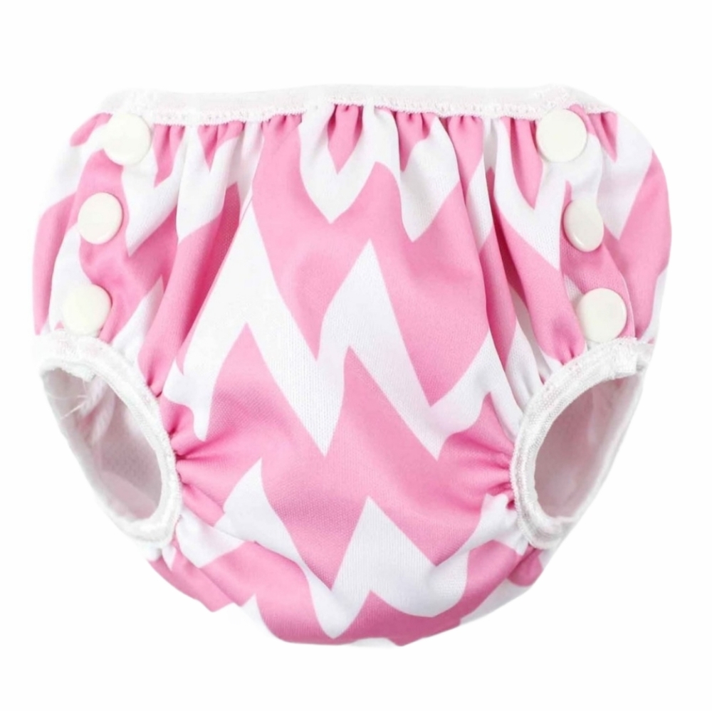 Bumkins Reusable Swim Diaper - Pink Chevron, Small